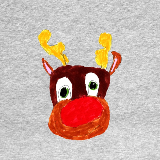 Rudolph Kid Drawing by Kids’ Drawings 